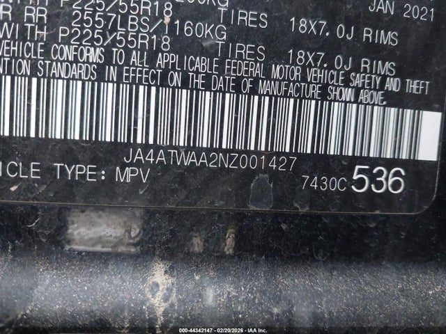 JA4ATWAA2NZ001427 Mitsubishi Eclipse Cross Se S-awc/se Special Edition S-awc/sel S-awc/sel Special Edition S-awc