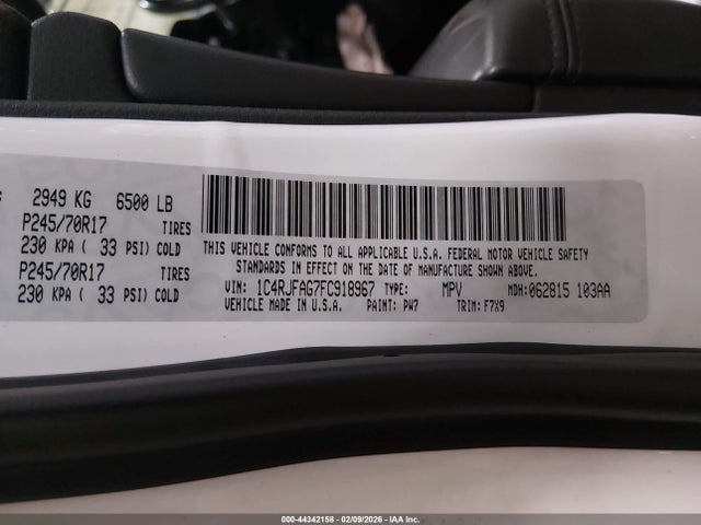 1C4RJFAG7FC918967 Jeep Grand Cherokee Laredo