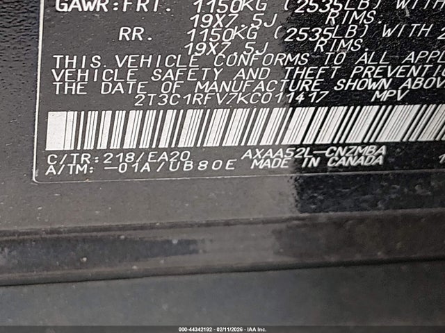 Toyota Rav4 Xle Premium 2019 2T3C1RFV7KC011417 Image 9