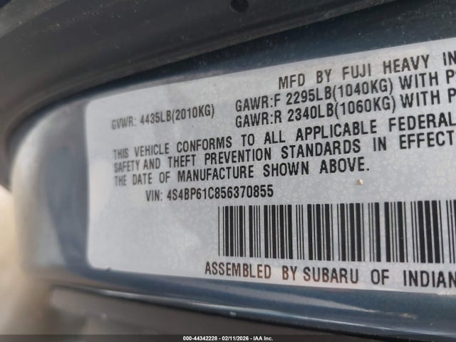 2005 SUBARU OUTBACK 4S4BP61C856370855 Photo 8