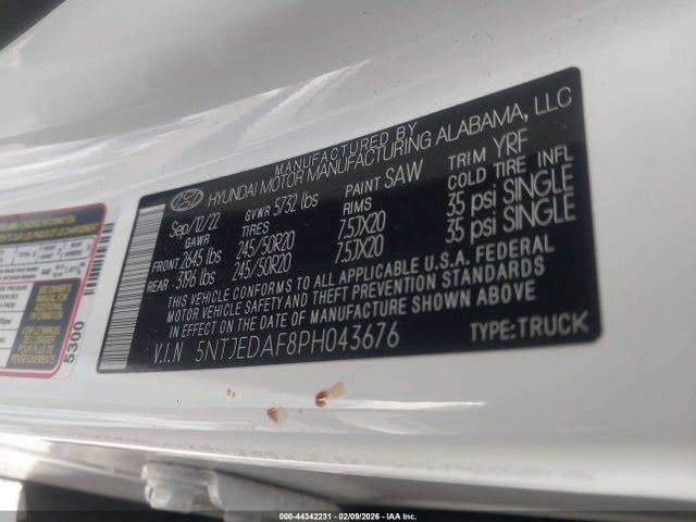 2023 HYUNDAI SANTA CRUZ 5NTJEDAF8PH043676 Photo 8