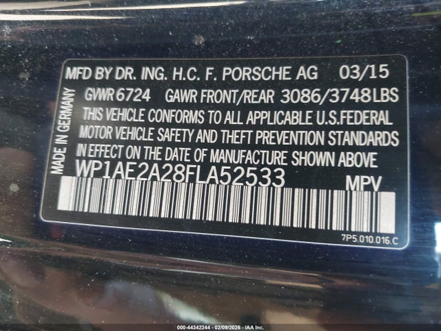 2015 PORSCHE CAYENNE E-HYBRID WP1AE2A28FLA52533 Photo 8