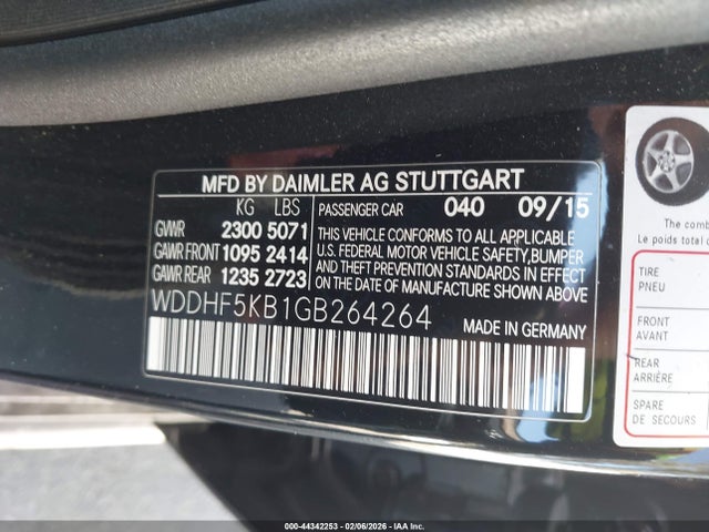 WDDHF5KB1GB264264 Mercedes-Benz E 350