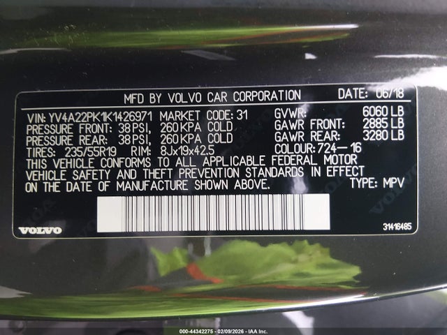 2019 VOLVO XC90 YV4A22PK1K1426971 Photo 8