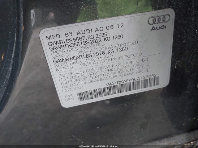 2012 AUDI Q5 WA1DKAFP9CA123052 Photo 8