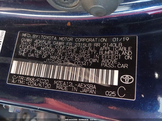 JTDS4RCE3LJ003417 Toyota COROLLA SE