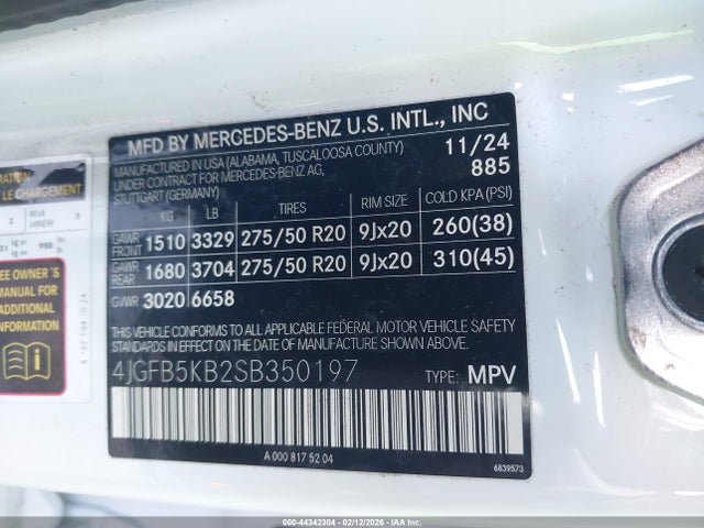 4JGFB5KB2SB350197 Mercedes-Benz Gle 450 4matic
