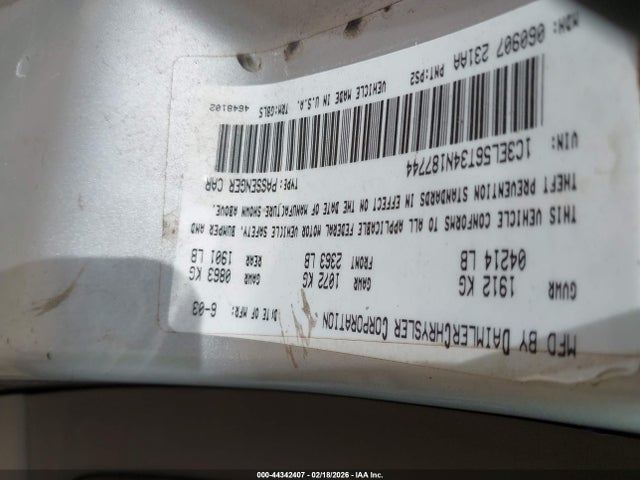 2004 CHRYSLER SEBRING 1C3EL56T34N187744 Photo 8