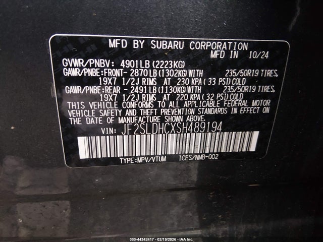 Subaru Forester Sport 2025 JF2SLDHCXSH489194 Image 9