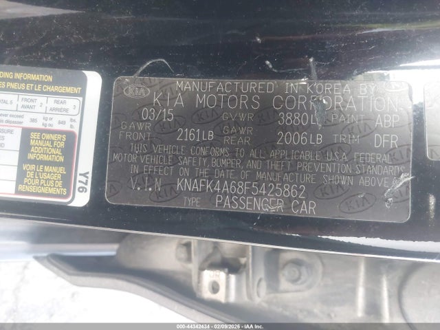 KIA FORTE LX 2015 KNAFK4A68F5425862 Image 9