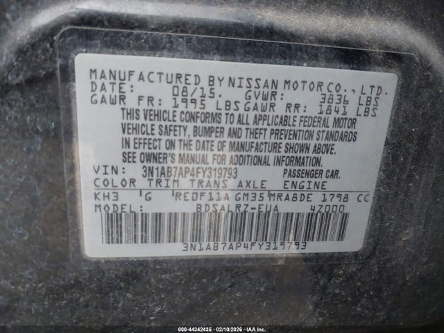 3N1AB7AP4FY319793 Nissan SENTRA SR