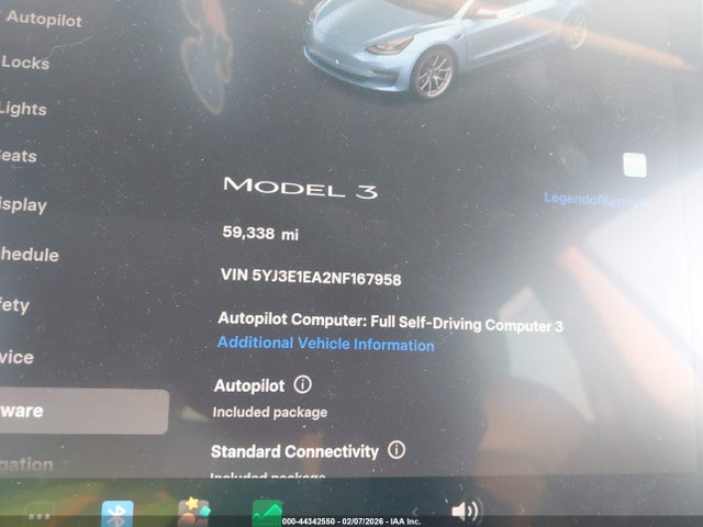 Tesla Model 3 Rear-wheel Drive 2022 5YJ3E1EA2NF167958 Image 7