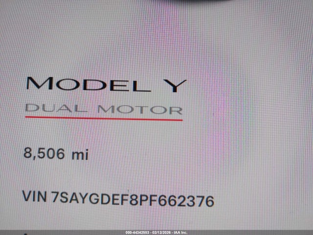 2023 TESLA MODEL Y 7SAYGDEF8PF662376 Photo 6