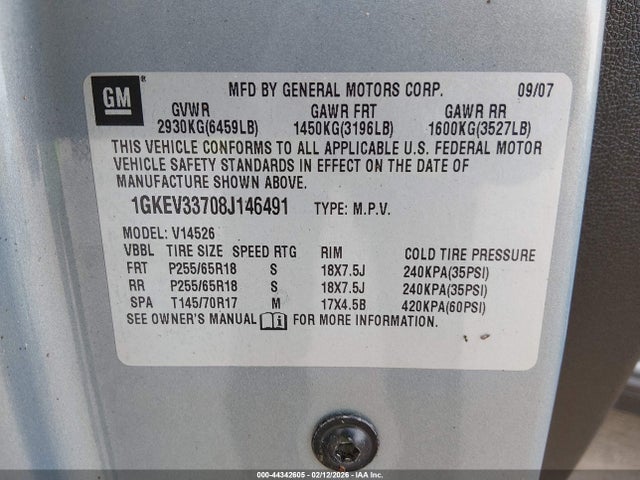 2008 GMC ACADIA 1GKEV33708J146491 Photo 8