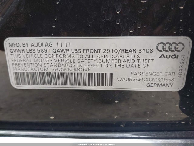 2012 AUDI A8 L WAURVAFDXCN020558 Photo 8