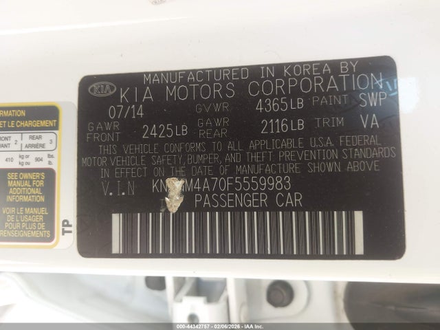 KIA Optima Lx 2015 KNAGM4A70F5559983 Image 8