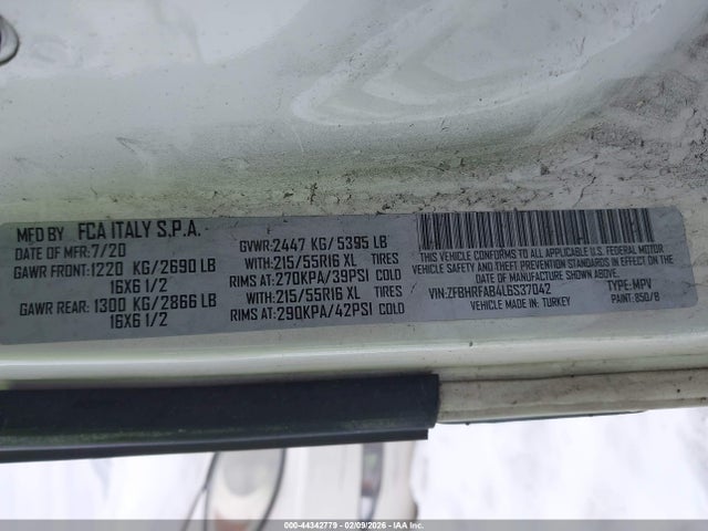 2020 RAM PROMASTER CITY ZFBHRFAB4L6S37042 Photo 8