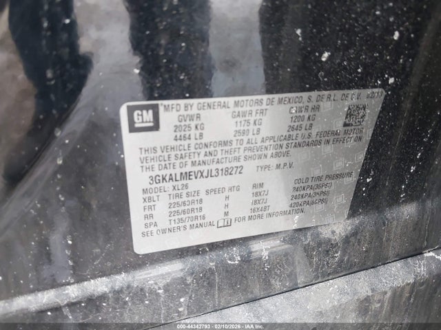 Aukcja sprzedaży 2018 Gmc Terrain Sle, vin: 3GKALMEVXJL318272, numer aukcji: 44342793