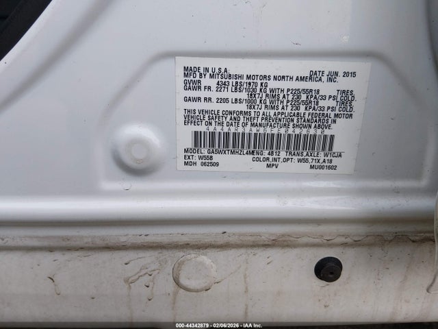 2015 MITSUBISHI OUTLANDER SPORT 4A4AR3AW6FE042630 Photo 8