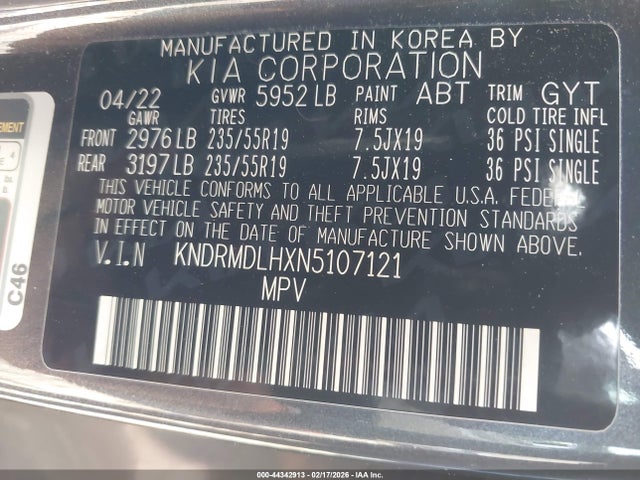 2022 KIA SORENTO PLUG-IN HYBRID KNDRMDLHXN5107121 Photo 8