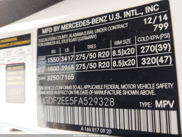 2015 MERCEDES-BENZ GL 350 BLUETEC 4JGDF2EE5FA529328 Photo 8