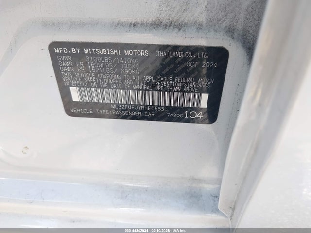 2024 MITSUBISHI MIRAGE G4 ML32FUFJ7RHF15631 Photo 8