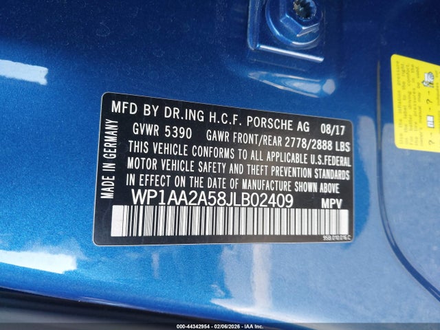 2018 PORSCHE MACAN WP1AA2A58JLB02409 Photo 8