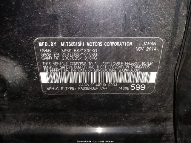 2015 MITSUBISHI LANCER JA32U2FU4FU010033 Photo 8