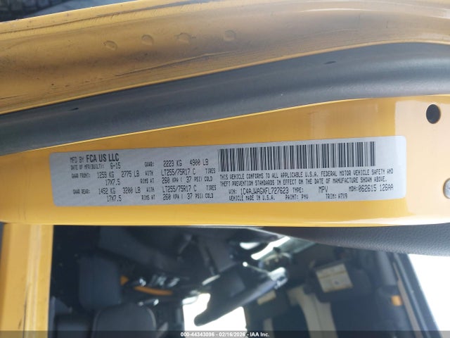 2015 JEEP WRANGLER 1C4AJWAGXFL727623 Photo 8