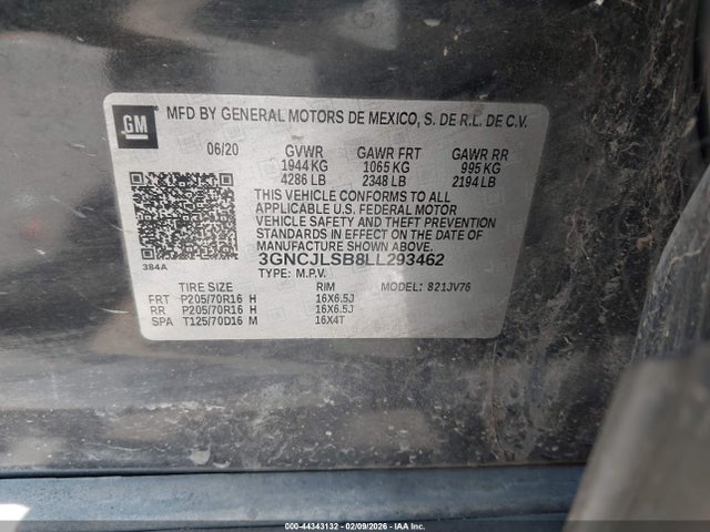 2020 CHEVROLET TRAX 3GNCJLSB8LL293462 Photo 8