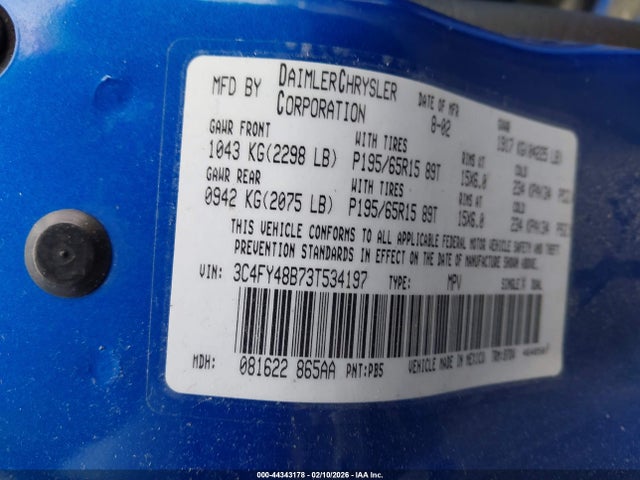 2003 CHRYSLER PT CRUISER 3C4FY48B73T534197 Photo 8