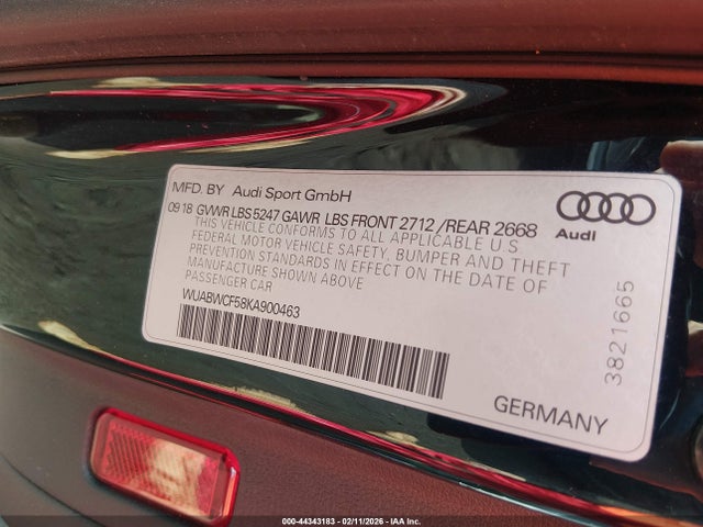 2019 AUDI RS 5 WUABWCF58KA900463 Photo 8