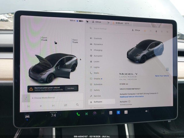 5YJYGDEE1MF108127 Tesla Model Y Long Range Dual Motor All-wheel Drive