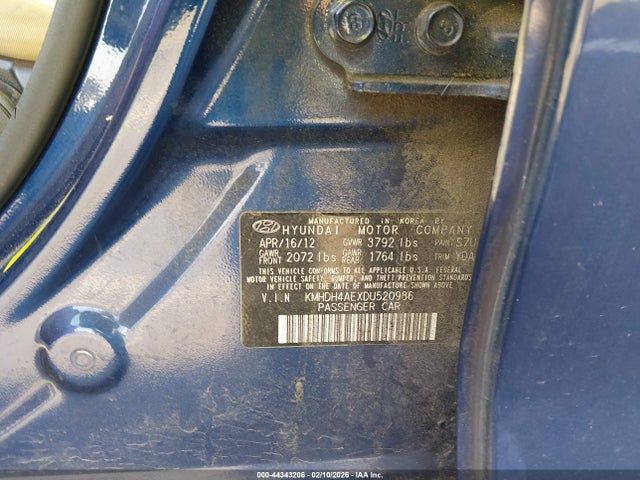 Продаж на аукціоні авто 2013 Hyundai Elantra Gls/limited, vin: KMHDH4AEXDU520986, номер лоту: 44343206