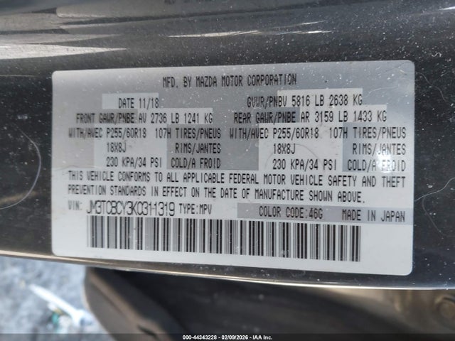 2019 MAZDA CX-9 JM3TCBCY3K0311319 Photo 8