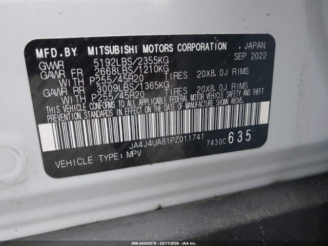 2023 MITSUBISHI OUTLANDER JA4J4UA81PZ011741 Photo 8