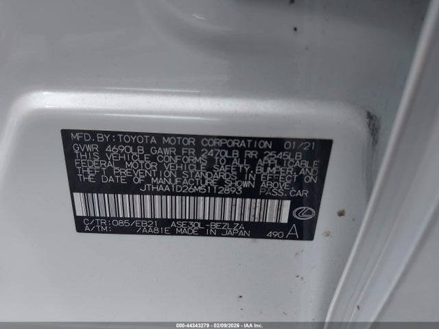 2021 LEXUS IS 300 JTHAA1D26M5112893 Photo 8