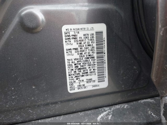 JN8AT2MV1GW152118 Nissan ROGUE SV
