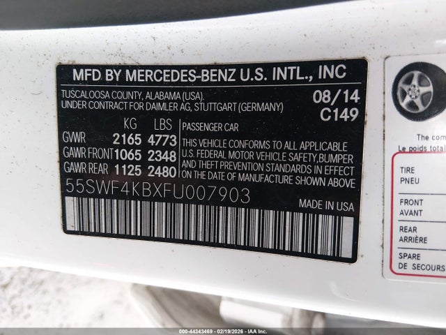 2015 MERCEDES-BENZ C 300 55SWF4KBXFU007903 Photo 8