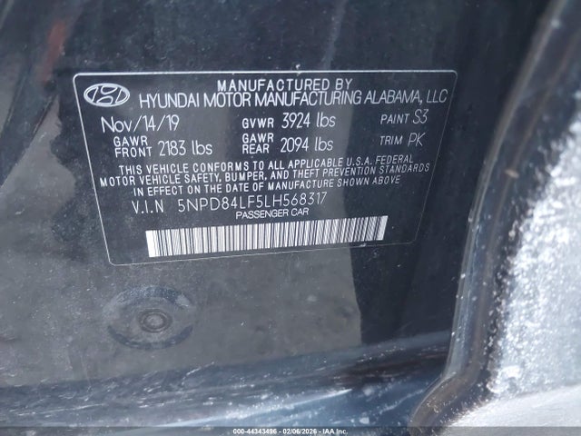 2020 HYUNDAI ELANTRA 5NPD84LF5LH568317 Photo 8