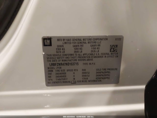 2022 BUICK ENVISION LRBFZNR47ND163715 Photo 8