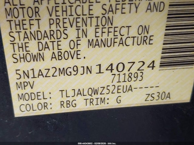 2018 NISSAN MURANO 5N1AZ2MG9JN140724 Photo 8