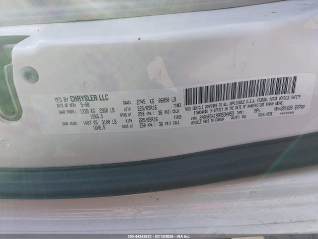 Продажа на аукционе авто 2009 Chrysler Town & Country Touring, vin: 2A8HR54199R534053, номер лота: 44343623
