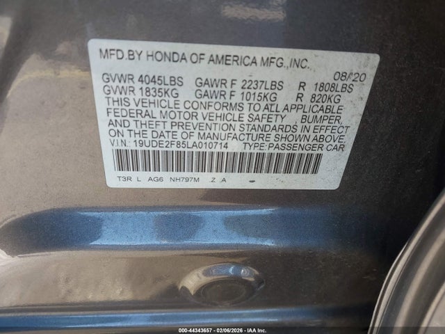 Aukcja sprzedaży 2020 Acura Ilx Premium   A-spec Packages/technology   A-spec Packages, vin: 19UDE2F85LA010714, numer aukcji: 44343657