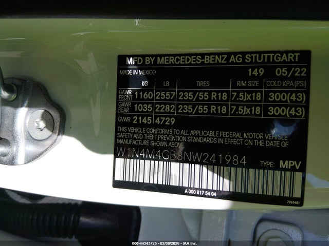 2022 MERCEDES-BENZ GLB 250 W1N4M4GB8NW241984 Photo 8