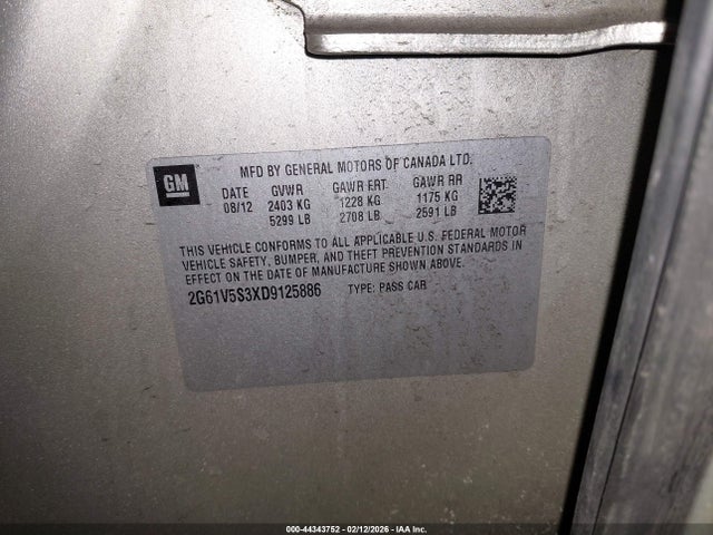 2013 CADILLAC XTS 2G61V5S3XD9125886 Photo 8