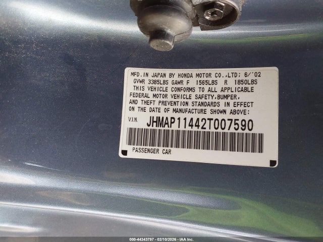 2002 HONDA S2000 JHMAP11442T007590 Photo 8