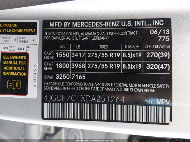 2013 MERCEDES-BENZ GL-CLASS 4JGDF7CEXDA251264 Photo 8