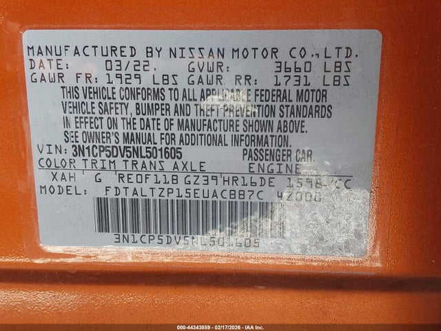 2022 NISSAN KICKS 3N1CP5DV5NL501605 Photo 8