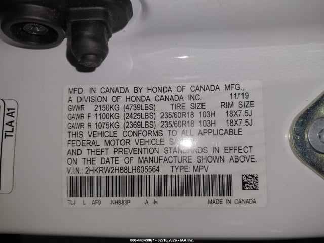 2020 HONDA CR-V 2HKRW2H88LH605564 Photo 8